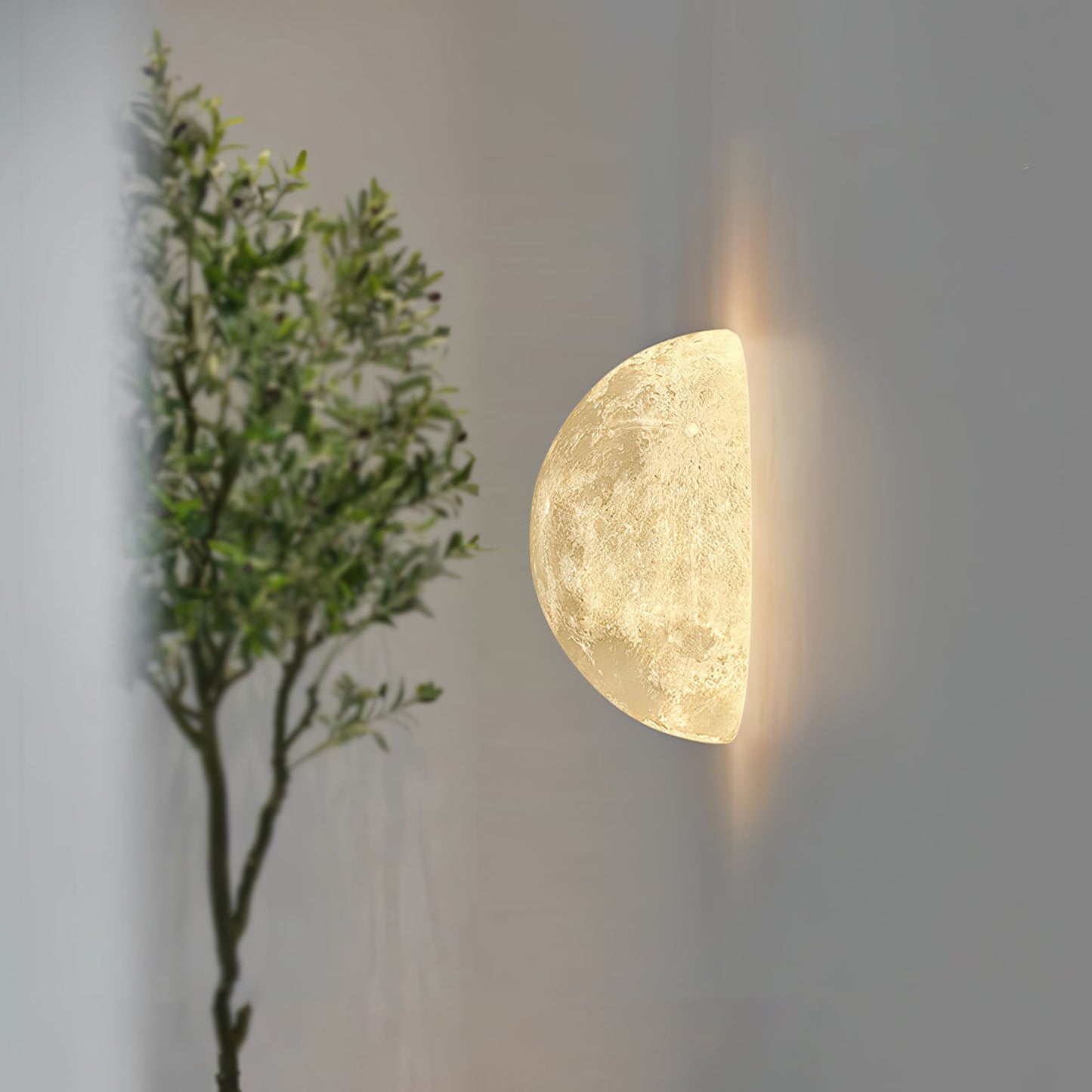 3D Moon Wall Lamp - Adjustable Brightness & Remote Control