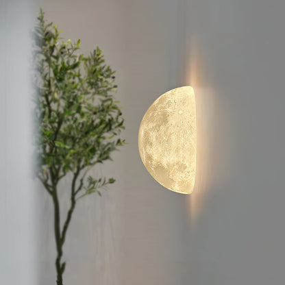 3D Moon Wall Lamp - Adjustable Brightness & Remote Control