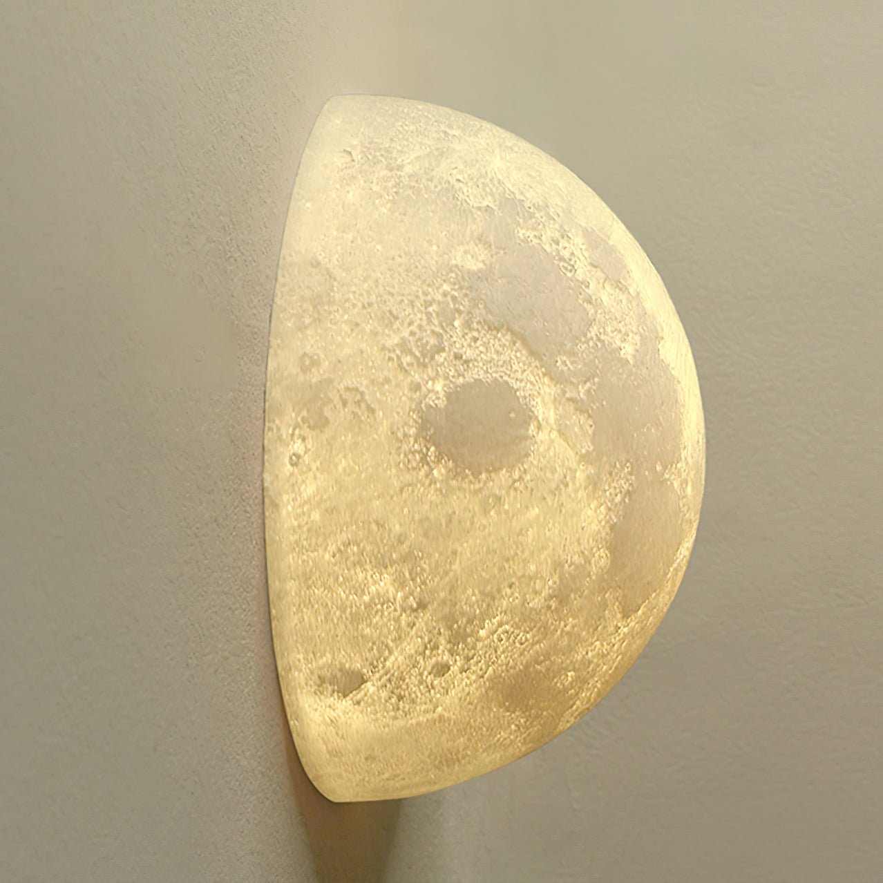 3D Moon Wall Lamp - Adjustable Brightness & Remote Control