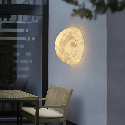 3D Moon Wall Lamp - Adjustable Brightness & Remote Control