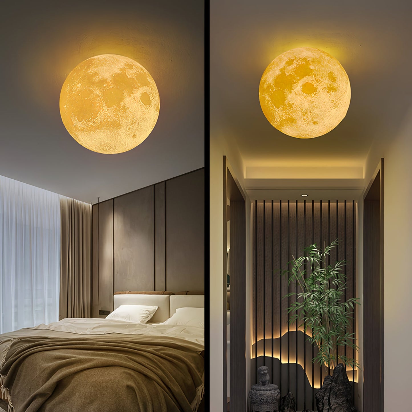 3D Moon Wall Lamp - Adjustable Brightness & Remote Control