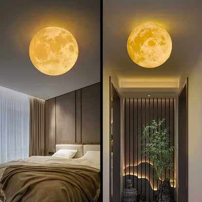 3D Moon Wall Lamp - Adjustable Brightness & Remote Control