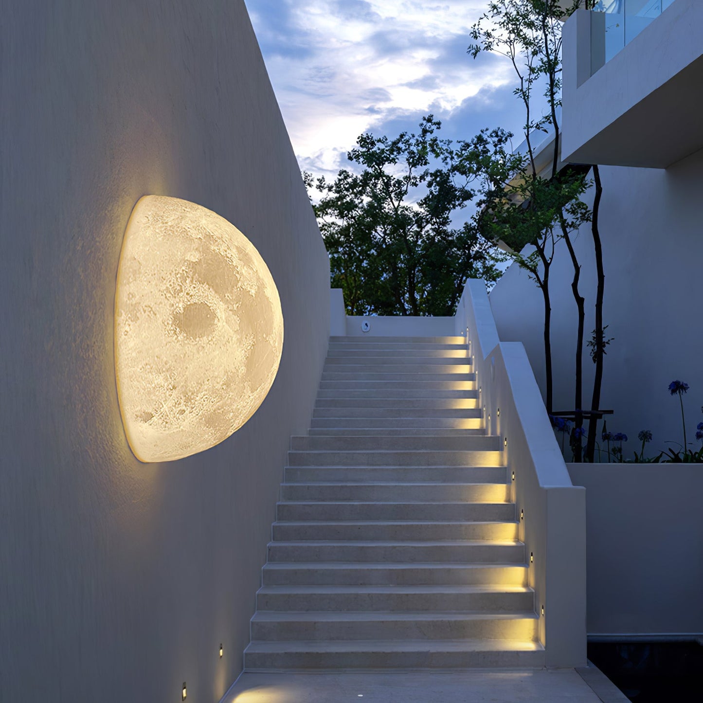 3D Moon Wall Lamp - Adjustable Brightness & Remote Control