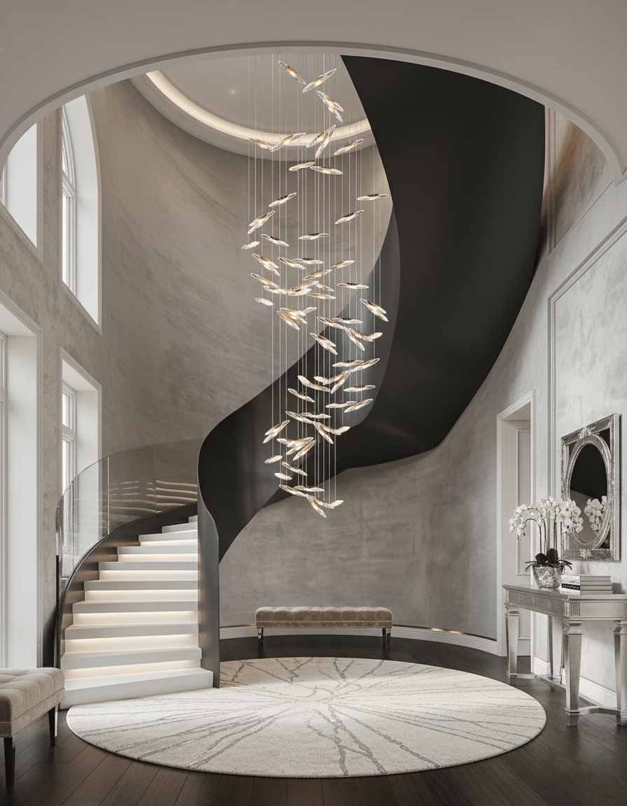 Elegant Moonlight Whispers Chandelier with Adjustable Brightness & Cry