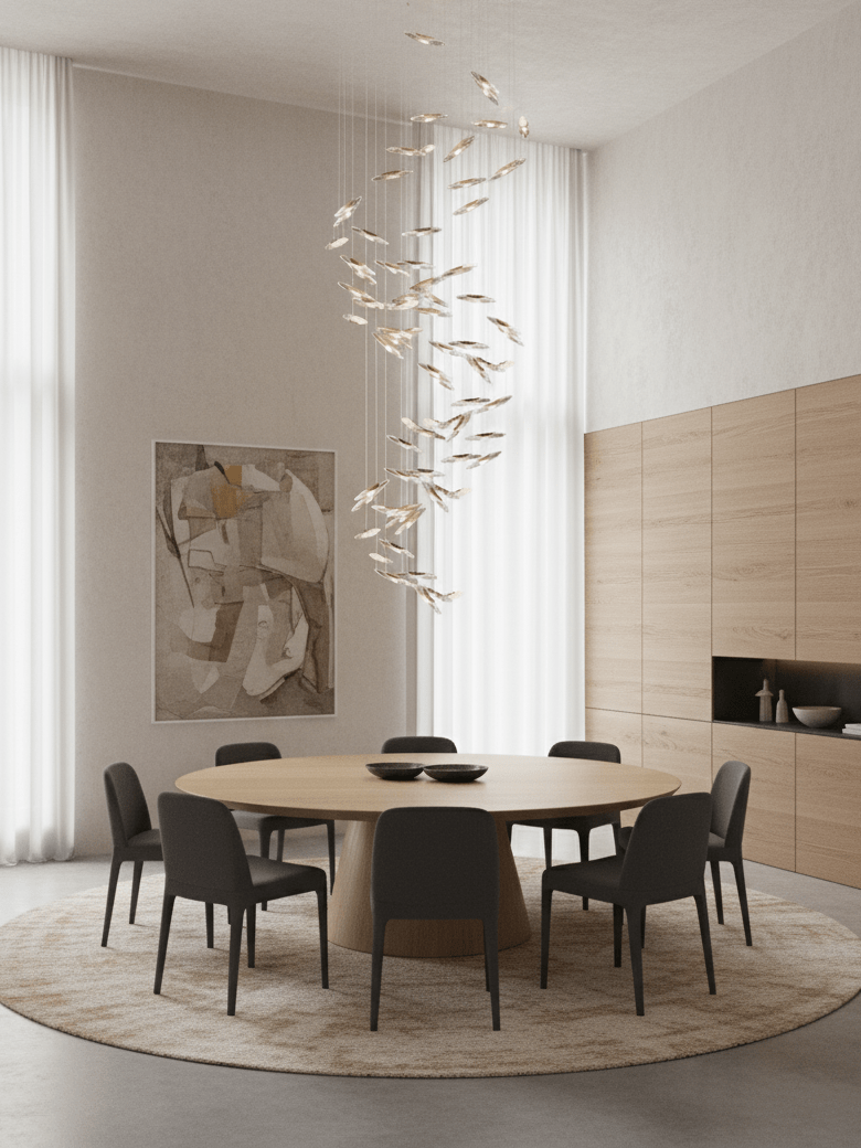 Elegant Moonlight Whispers Chandelier with Adjustable Brightness & Cry