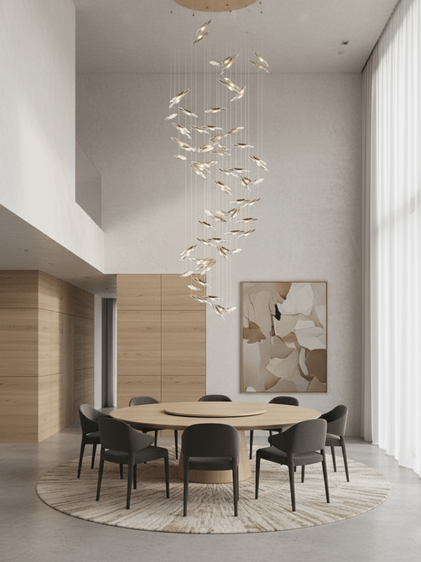 Elegant Moonlight Whispers Chandelier with Adjustable Brightness & Cry