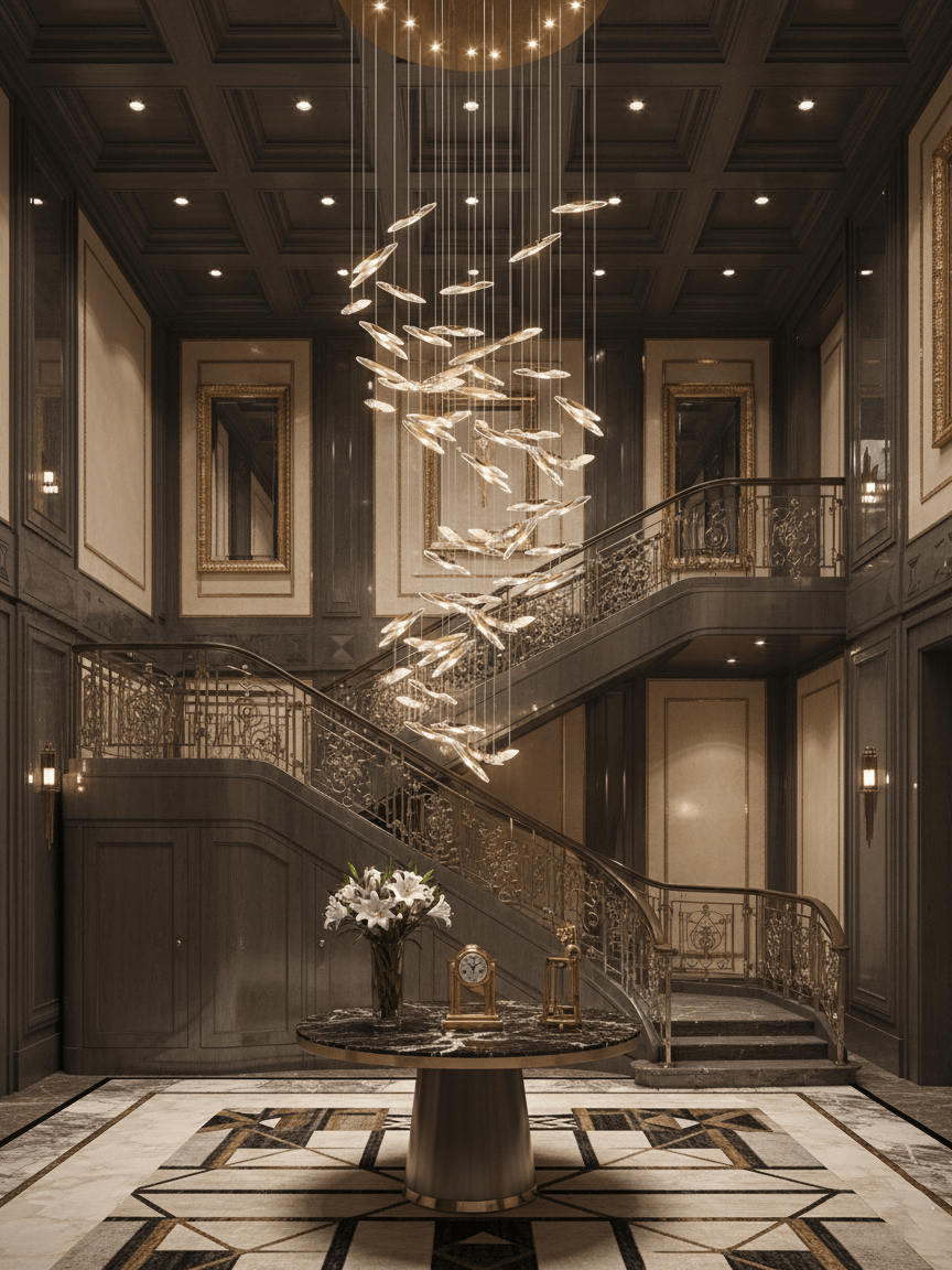 Elegant Moonlight Whispers Chandelier with Adjustable Brightness & Cry