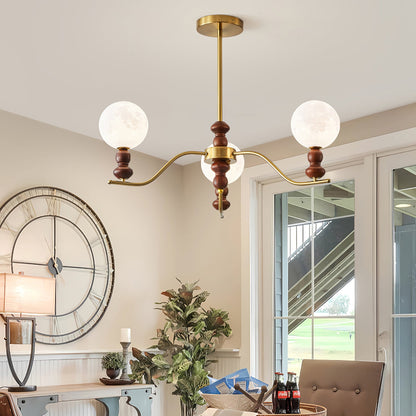 Moonlit Globe Chandelier - Elegant Lighting with Adjustable Brightness