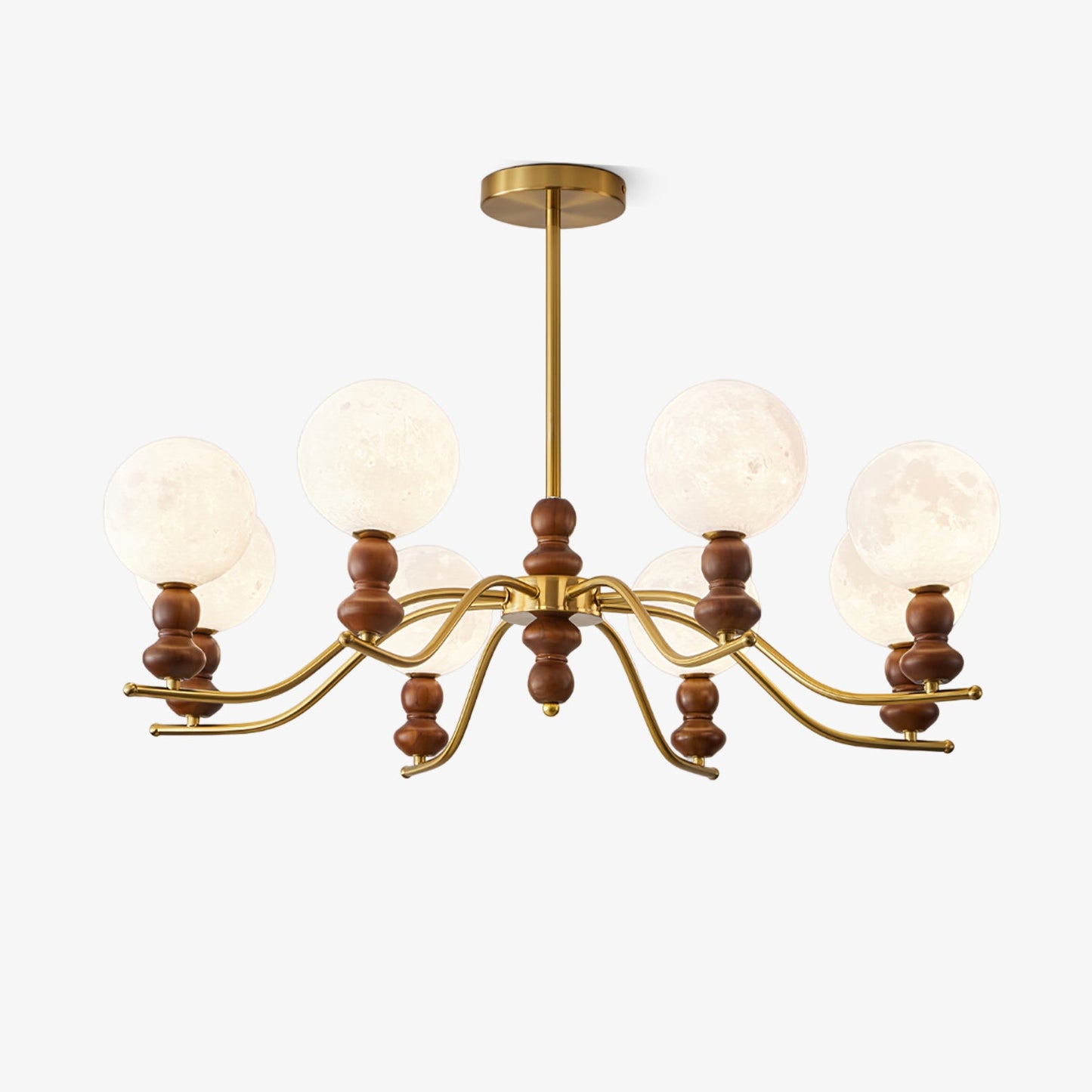 Moonlit Globe Chandelier - Elegant Lighting with Adjustable Brightness