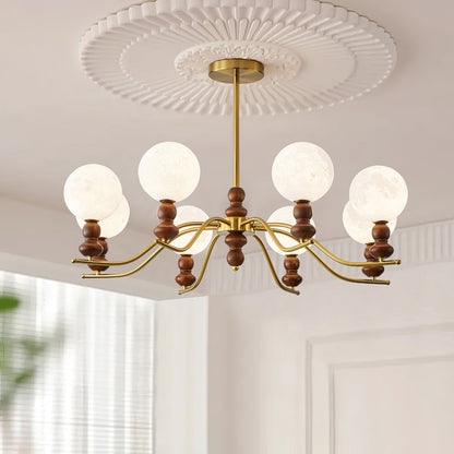 Moonlit Globe Chandelier - Elegant Lighting with Adjustable Brightness