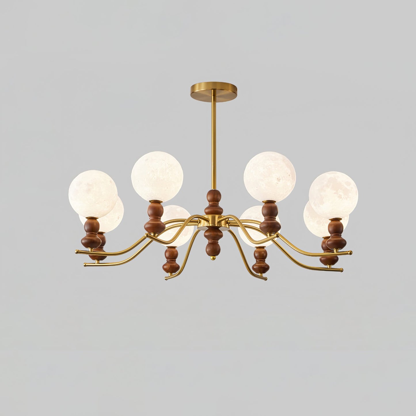 Moonlit Globe Chandelier - Elegant Lighting with Adjustable Brightness