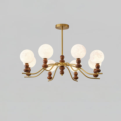 Moonlit Globe Chandelier - Elegant Lighting with Adjustable Brightness