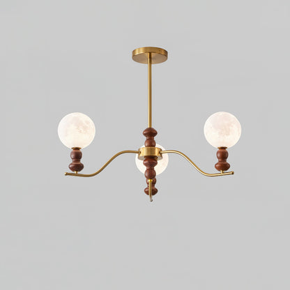 Moonlit Globe Chandelier - Elegant Lighting with Adjustable Brightness