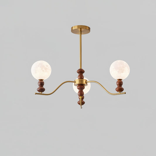 Moonlit Globe Chandelier - Elegant Lighting with Adjustable Brightness