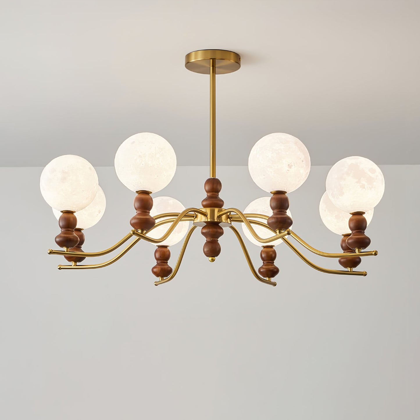 Moonlit Globe Chandelier - Elegant Lighting with Adjustable Brightness