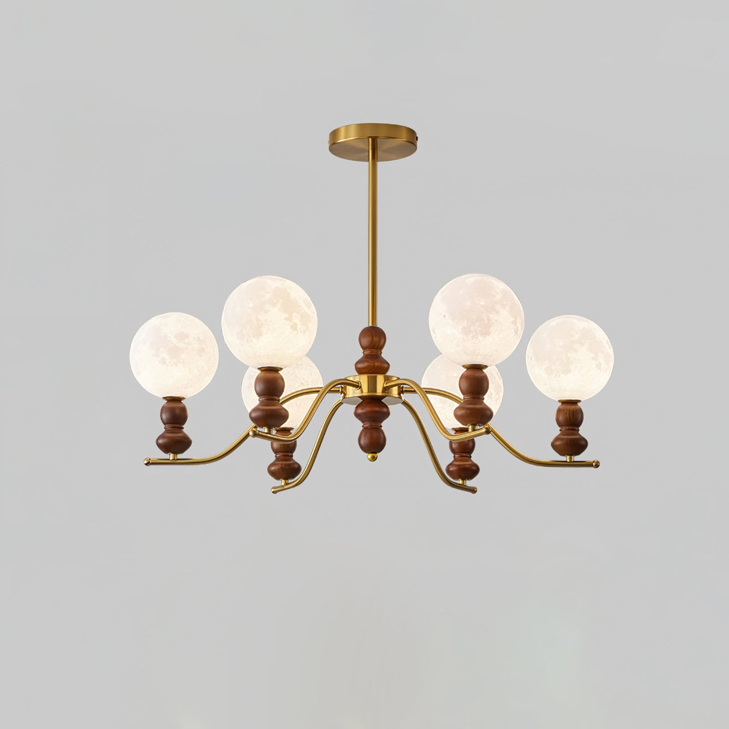 Moonlit Globe Chandelier - Elegant Lighting with Adjustable Brightness