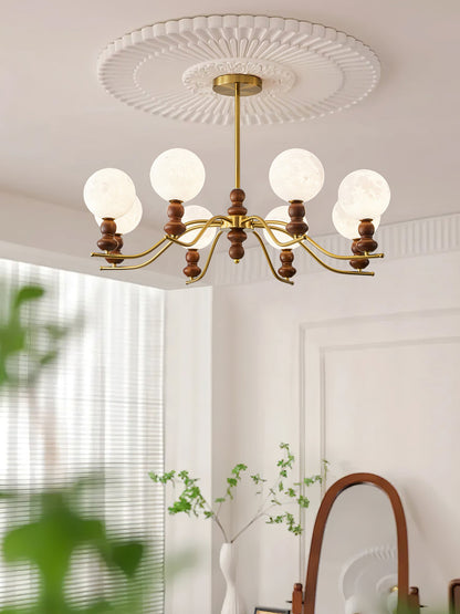 Moonlit Globe Chandelier - Elegant Lighting with Adjustable Brightness