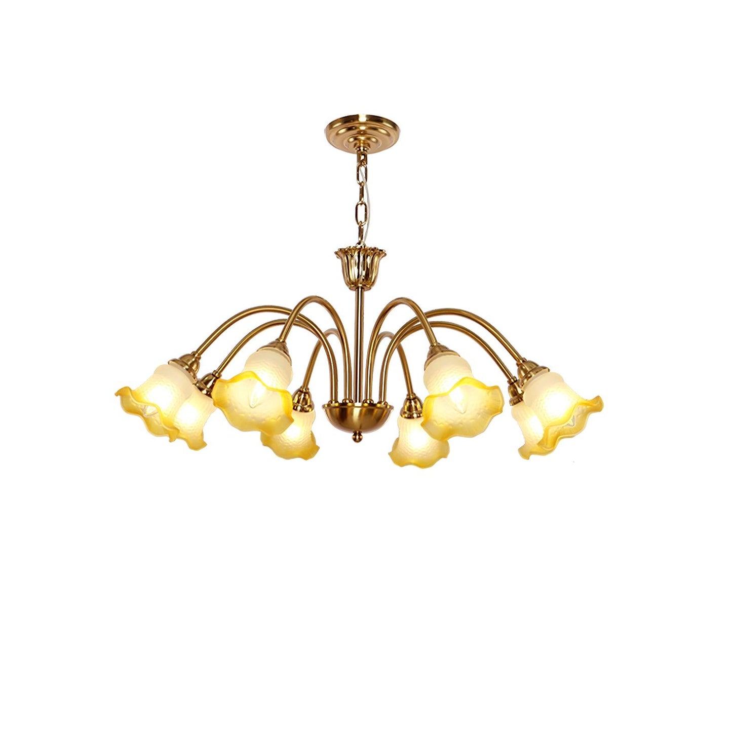 Elegant Morning Glory Chandelier - Adjustable Height, Crystal Accents