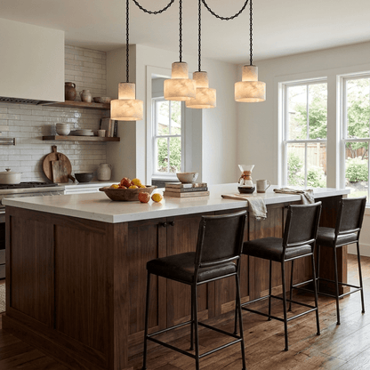 Multi-Tier Chain Drum Pendant Lamp - Adjustable Height, Modern Design