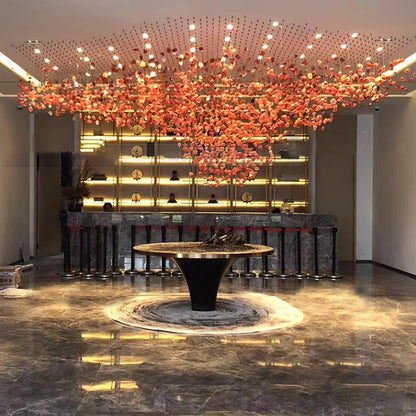 Elegant Crystal Stone Chandelier with Adjustable Height & LED Compatib