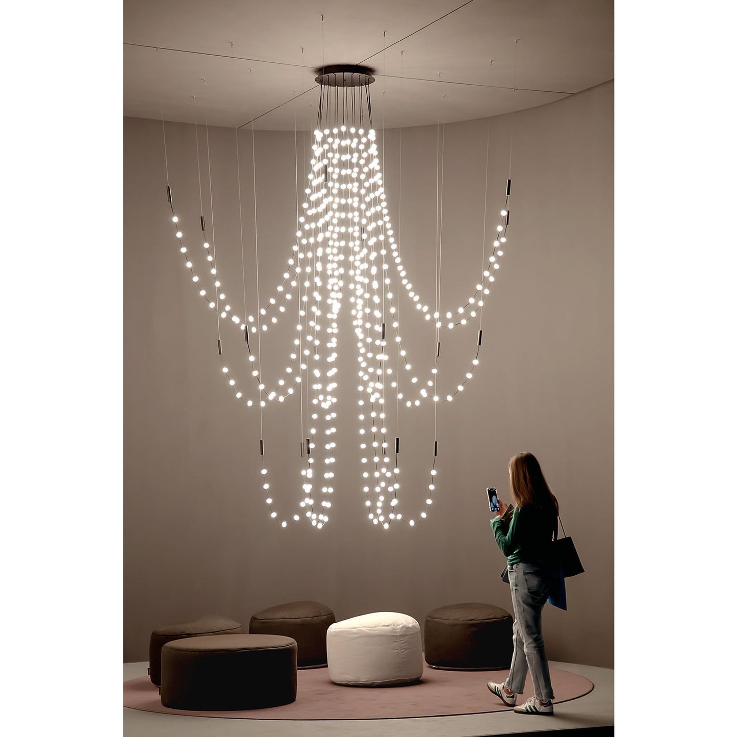 Multidot Chandelier - Modern Design with Adjustable Brightness and Ene