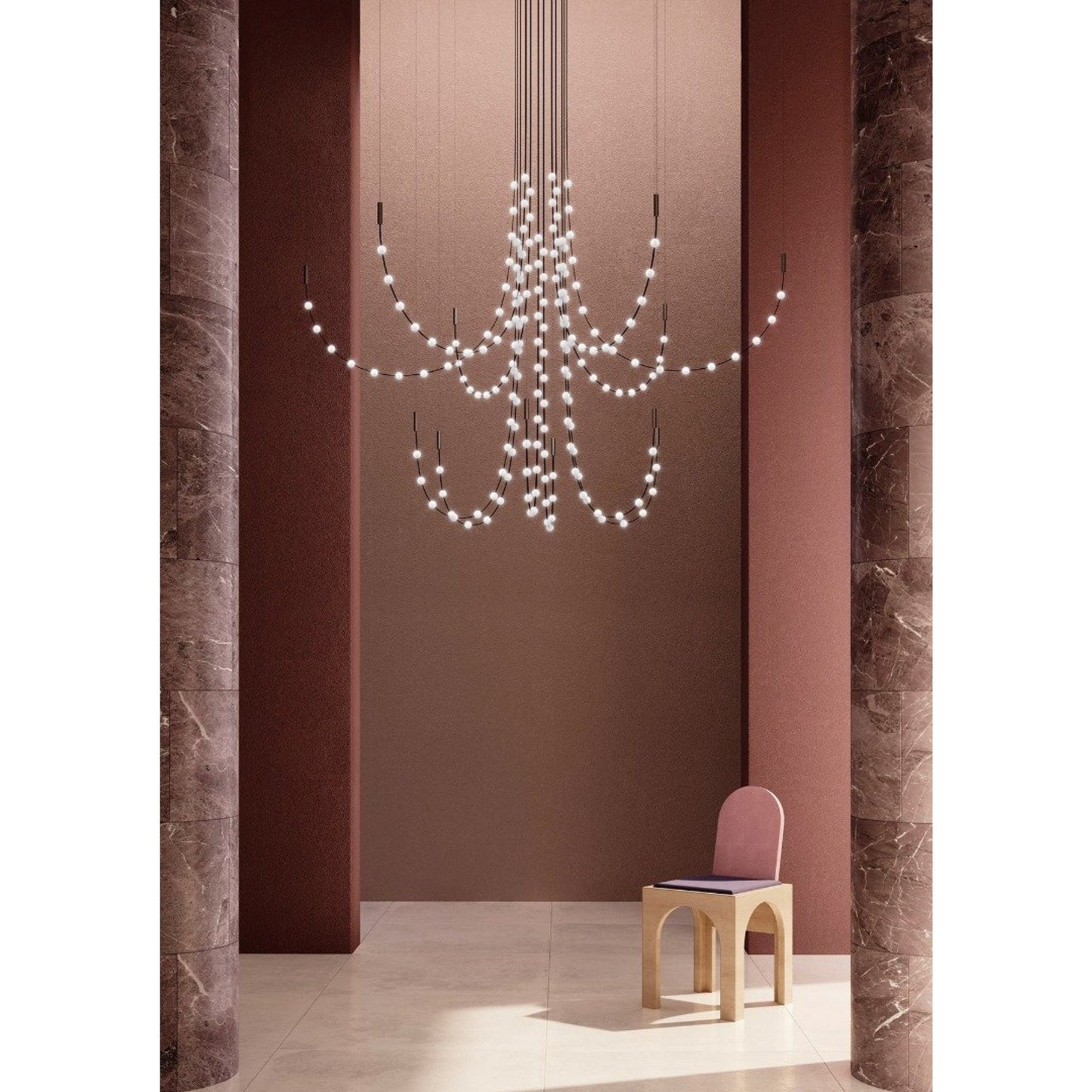 Multidot Chandelier - Modern Design with Adjustable Brightness and Ene