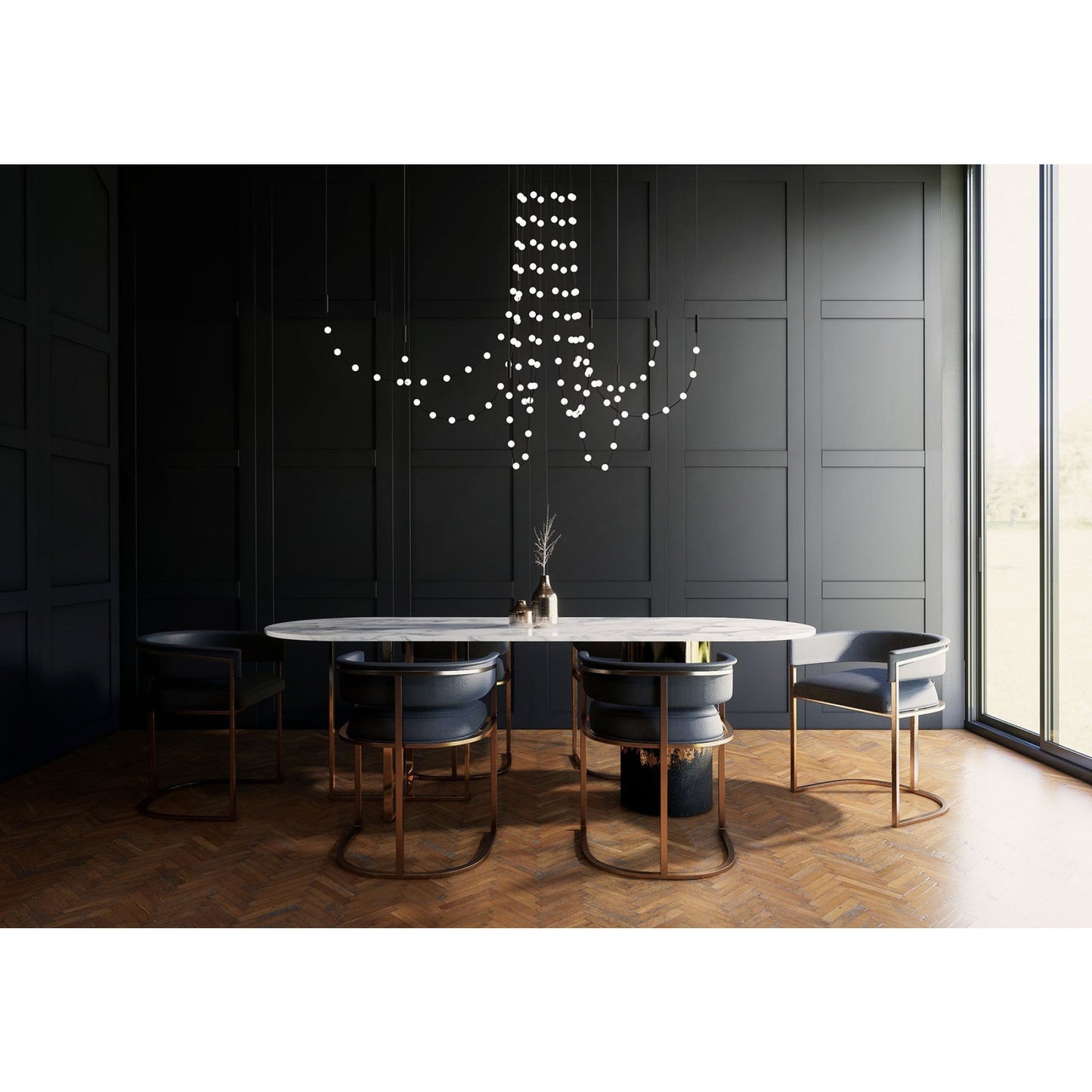 Multidot Chandelier - Modern Design with Adjustable Brightness and Ene