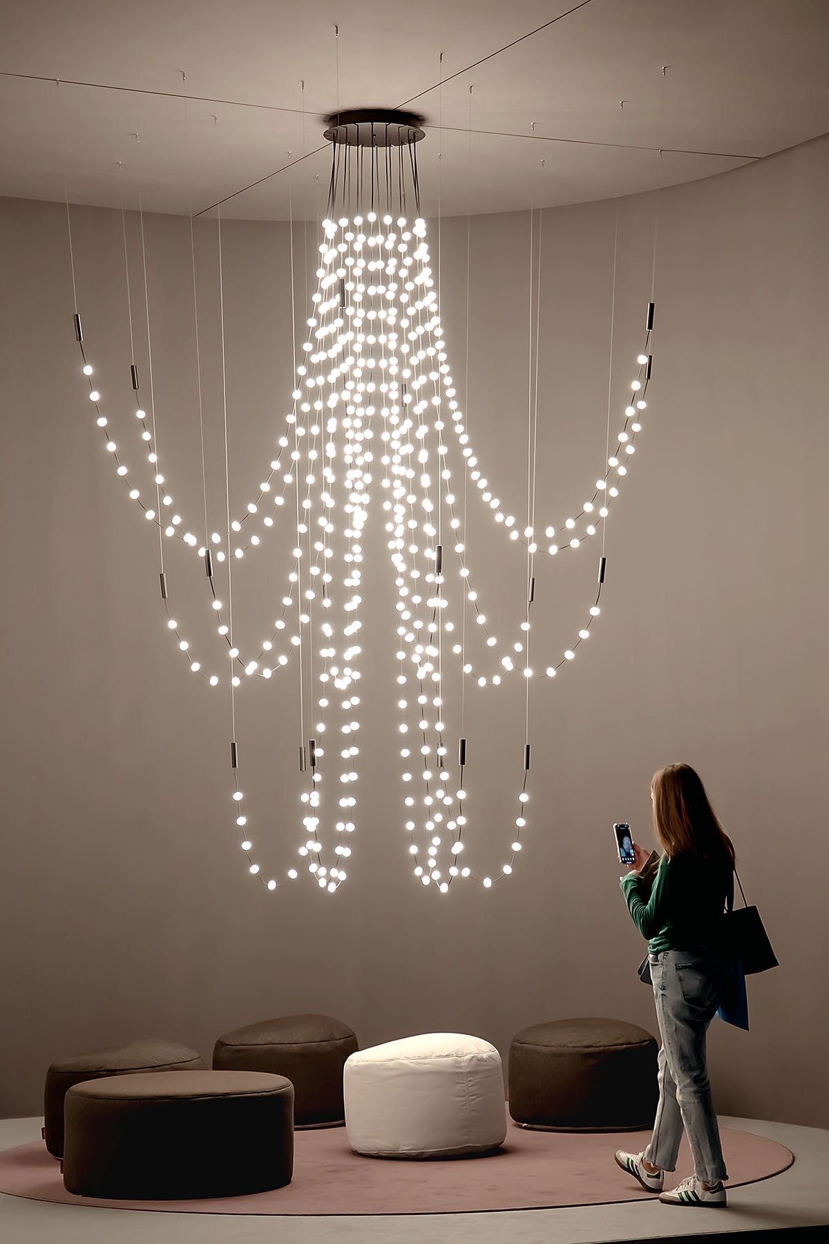 Multidot Chandelier - Modern Design with Adjustable Brightness and Ene