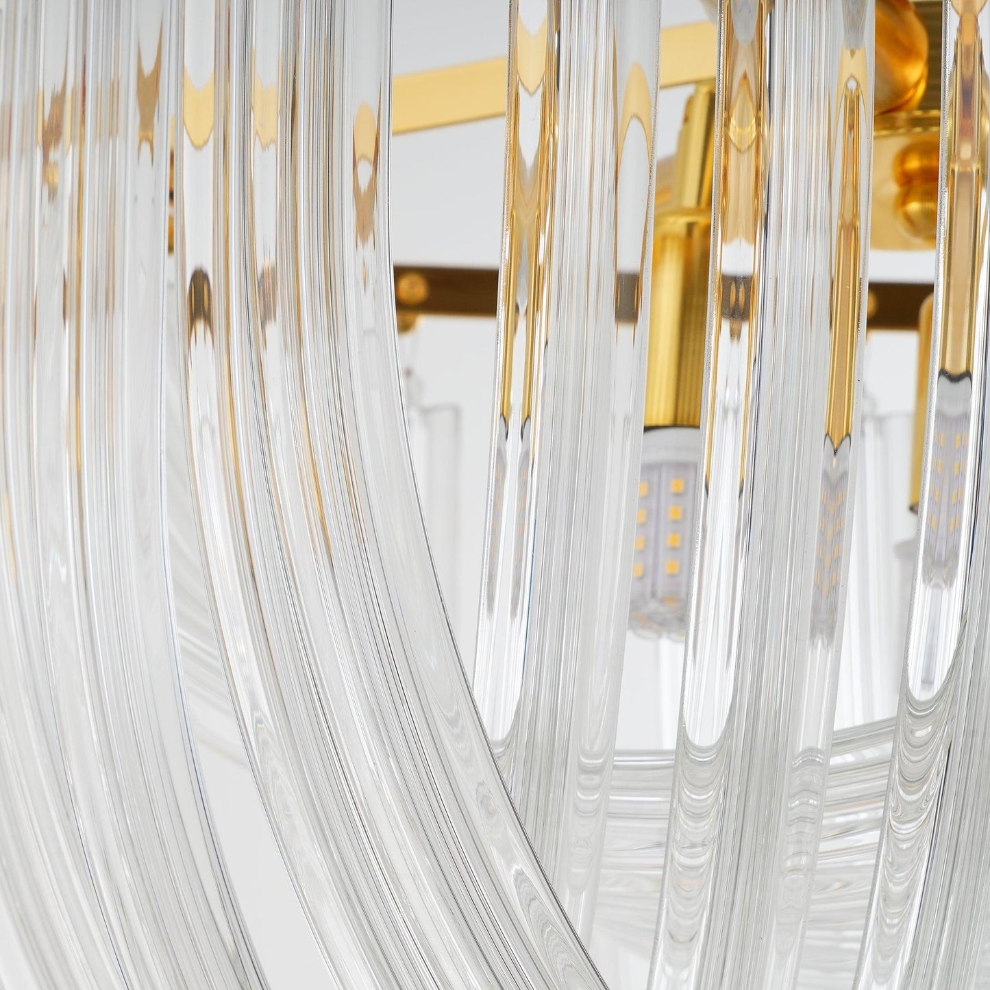 Elegant Trevi Glass Chandelier - Adjustable Height, Energy Efficient