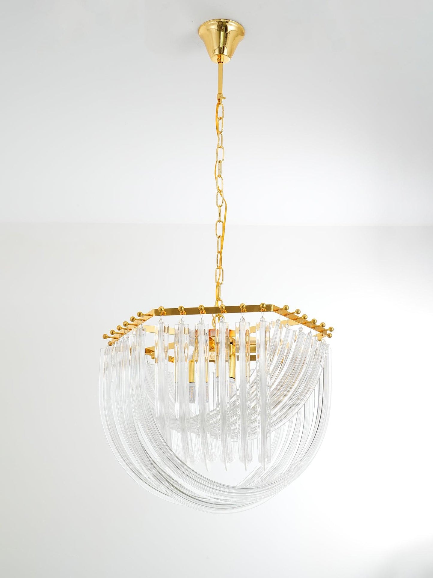 Elegant Trevi Glass Chandelier - Adjustable Height, Energy Efficient