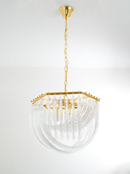 Elegant Trevi Glass Chandelier - Adjustable Height, Energy Efficient