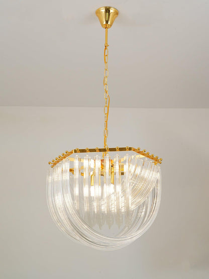 Elegant Trevi Glass Chandelier - Adjustable Height, Energy Efficient