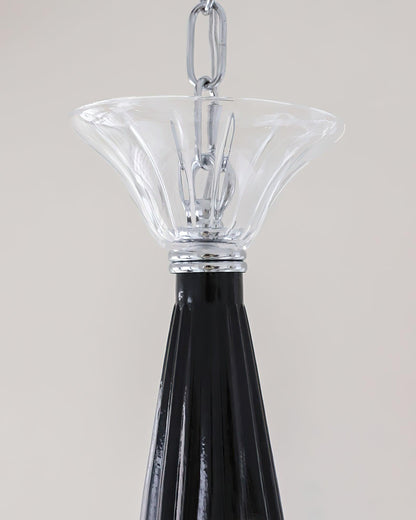 Elegant Black Candle Chandelier with Adjustable Arms and LED Compatibi