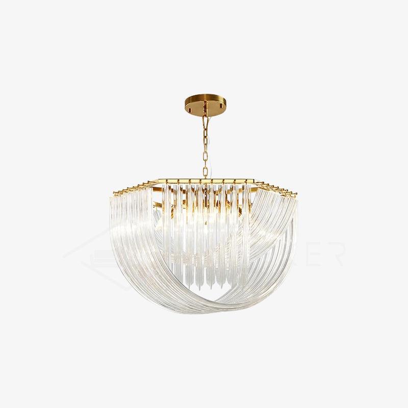 Elegant Trevi Glass Chandelier - Adjustable Height, Energy Efficient