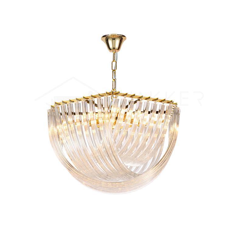 Elegant Trevi Glass Chandelier - Adjustable Height, Energy Efficient