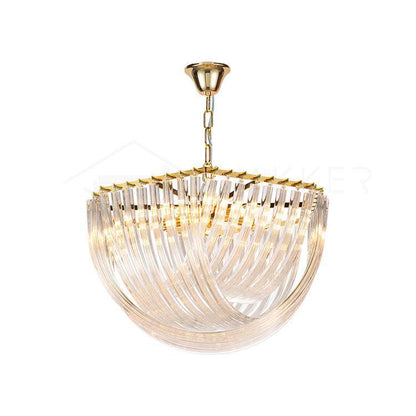 Elegant Trevi Glass Chandelier - Adjustable Height, Energy Efficient