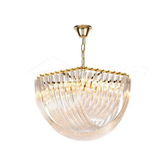 Elegant Trevi Glass Chandelier - Adjustable Height, Energy Efficient