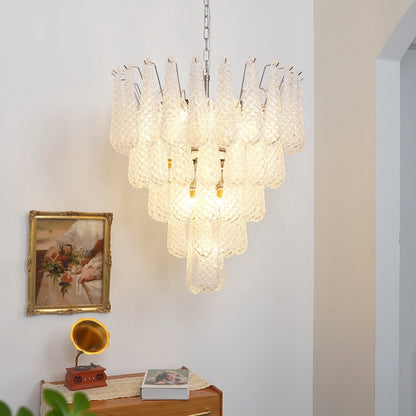 Elegant Glass Dewdrop Chandelier - Stunning Light Diffusion & Modern D