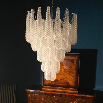 Elegant Glass Dewdrop Chandelier - Stunning Light Diffusion & Modern D