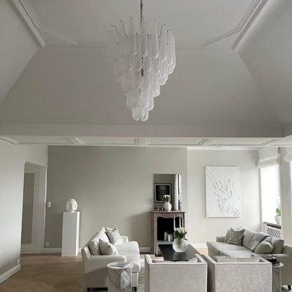 Elegant Glass Dewdrop Chandelier - Stunning Light Diffusion & Modern D