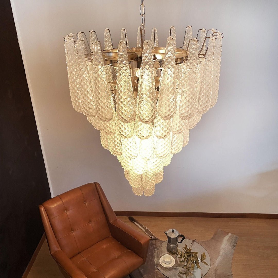 Elegant Glass Dewdrop Chandelier - Stunning Light Diffusion & Modern D