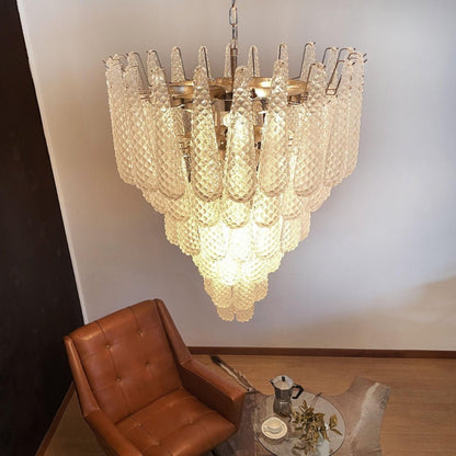 Elegant Glass Dewdrop Chandelier - Stunning Light Diffusion & Modern D