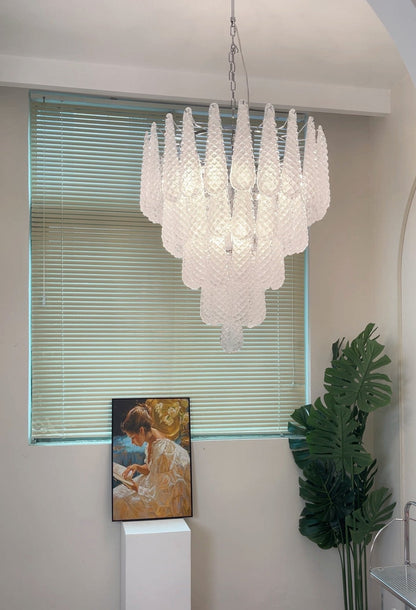 Elegant Glass Dewdrop Chandelier - Stunning Light Diffusion & Modern D