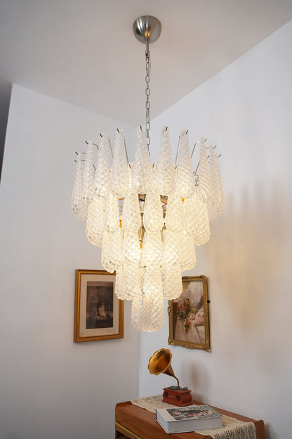 Elegant Glass Dewdrop Chandelier - Stunning Light Diffusion & Modern D