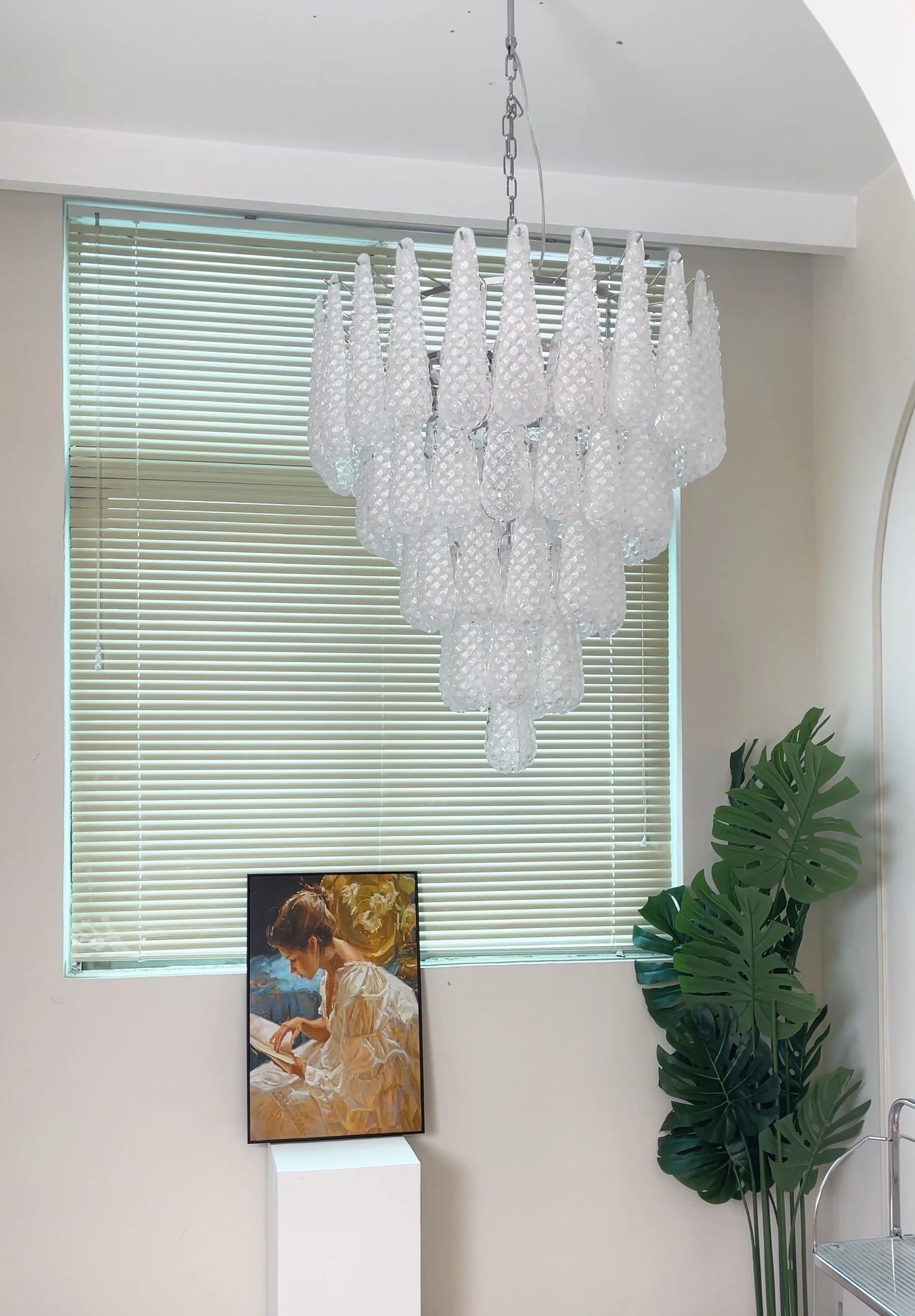 Elegant Glass Dewdrop Chandelier - Stunning Light Diffusion & Modern D