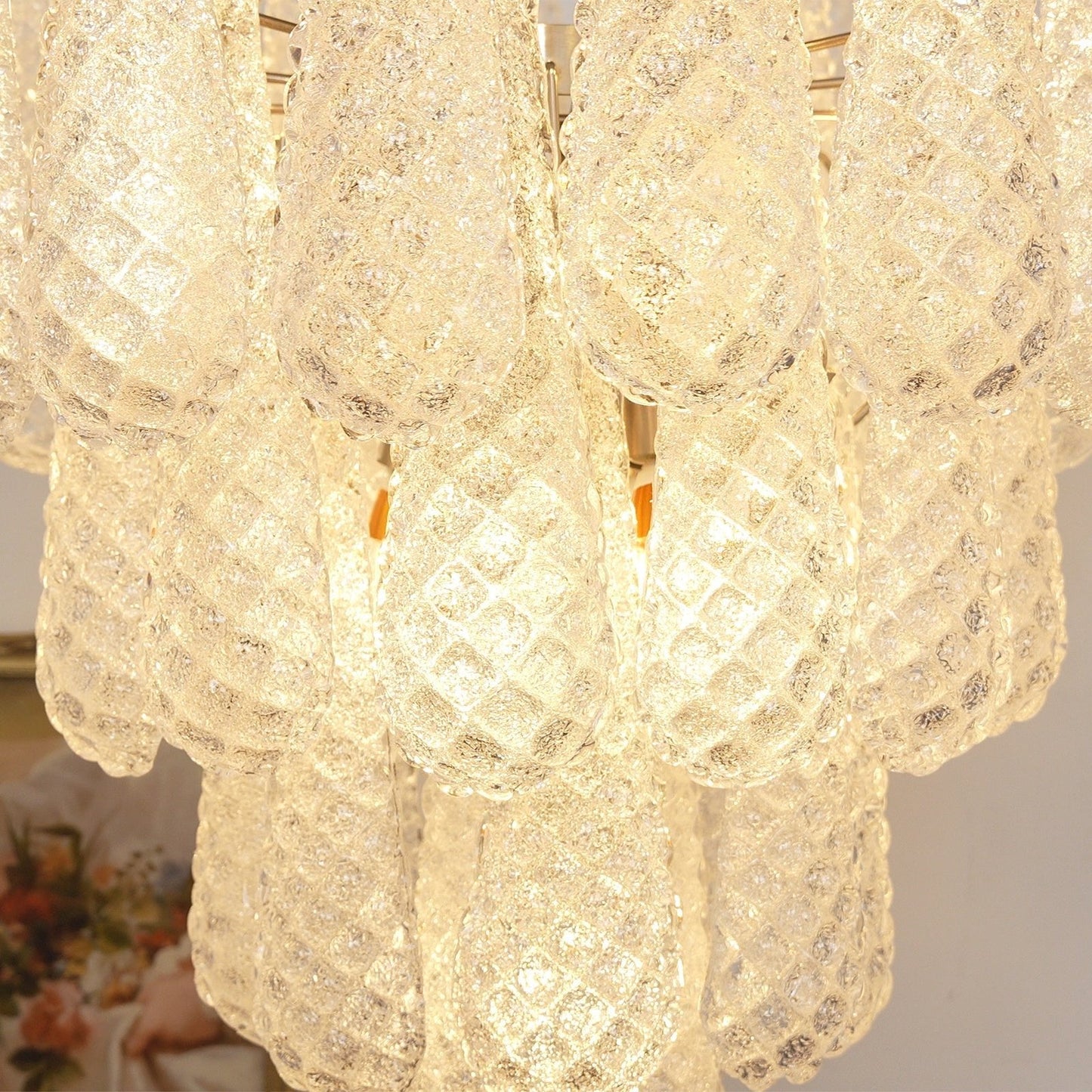 Elegant Glass Dewdrop Chandelier - Stunning Light Diffusion & Modern D