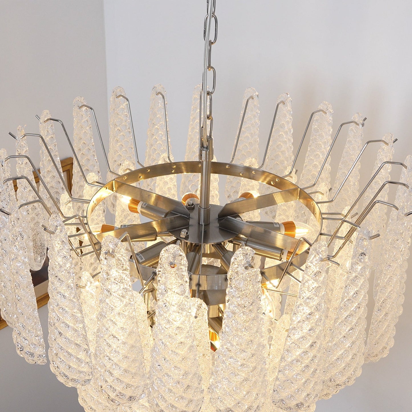 Elegant Glass Dewdrop Chandelier - Stunning Light Diffusion & Modern D