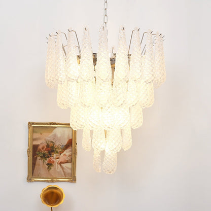 Elegant Glass Dewdrop Chandelier - Stunning Light Diffusion & Modern D