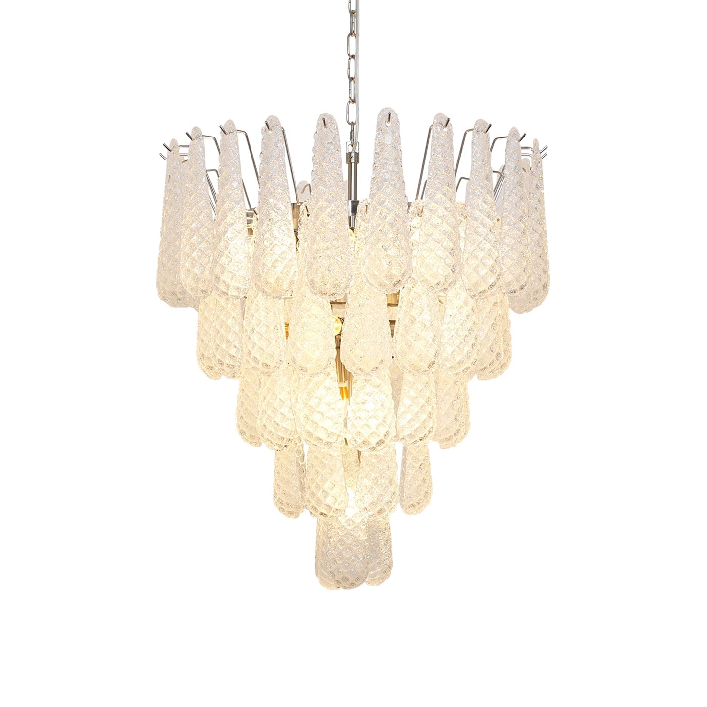 Elegant Glass Dewdrop Chandelier - Stunning Light Diffusion & Modern D