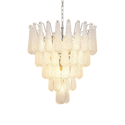 Elegant Glass Dewdrop Chandelier - Stunning Light Diffusion & Modern D